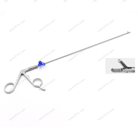 Spinal endoscope - nucleus pulposus forceps with toothed gripper - 3.5mm x 260mm -0°